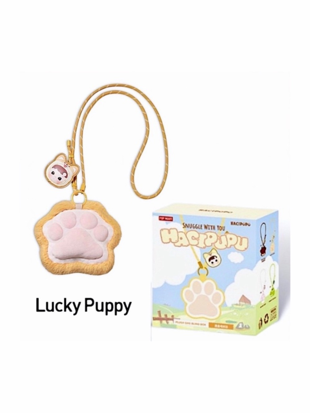Pop Mart Hacipupu Snuggle With You Plush Bag Lucky Puppy